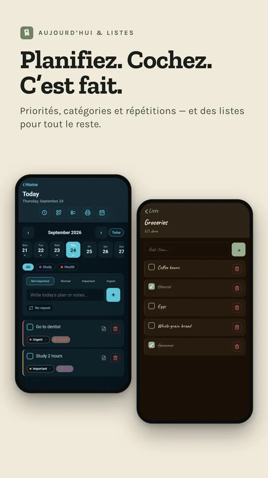 Planifiez votre journée, pas seulement vos tâches.