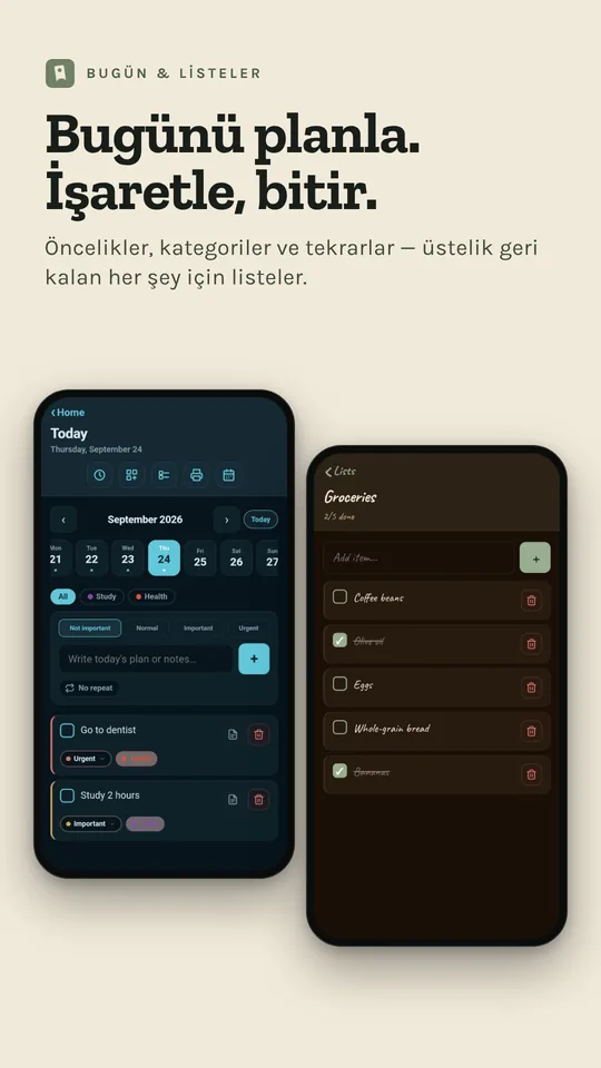 Sadece yapılacakları değil, gününü planla.